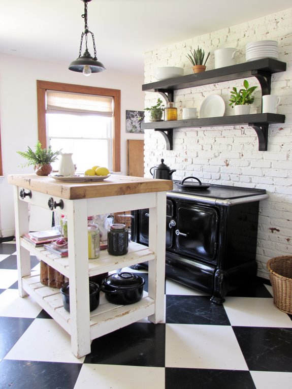 stylish open shelving storage