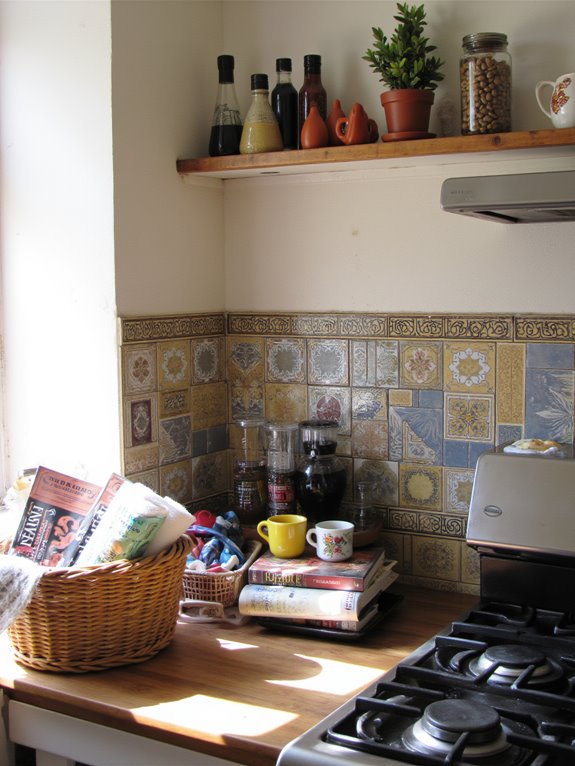 stylish organized coffee corner