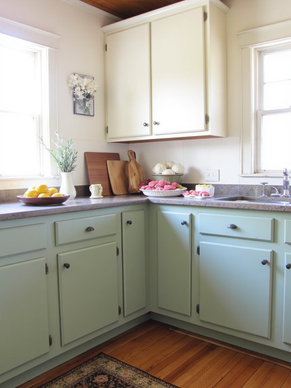 stylish two tone cabinet design