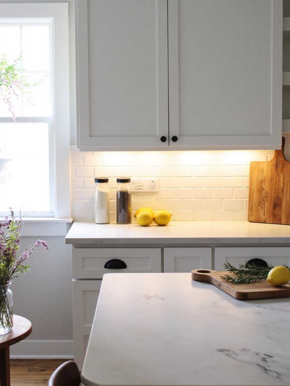 stylish under cabinet lighting transformation
