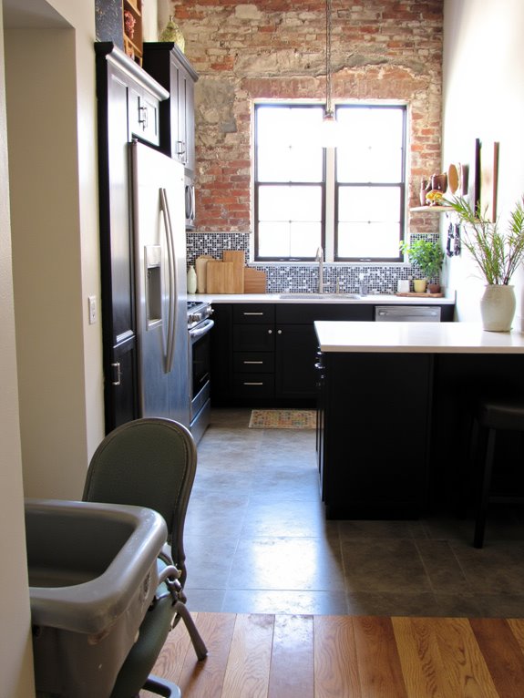 sustainable black and white kitchen