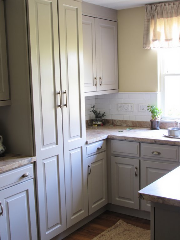 taupe cabinets modern elegance traditional warmth