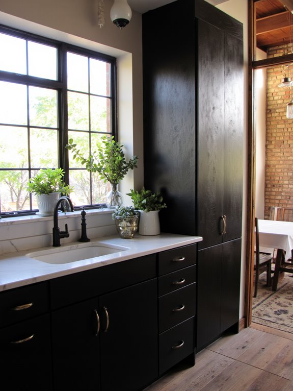 textured black cabinet finishes