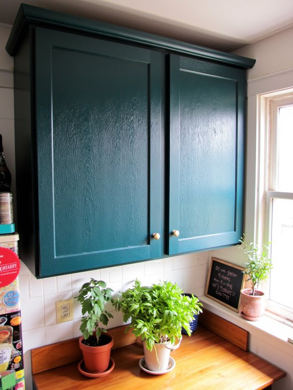 textured finishes enhance cabinets