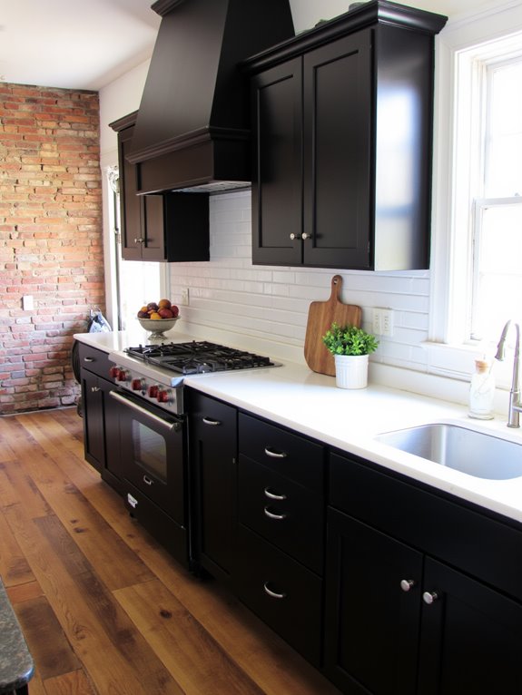 timeless black cabinetry elegance