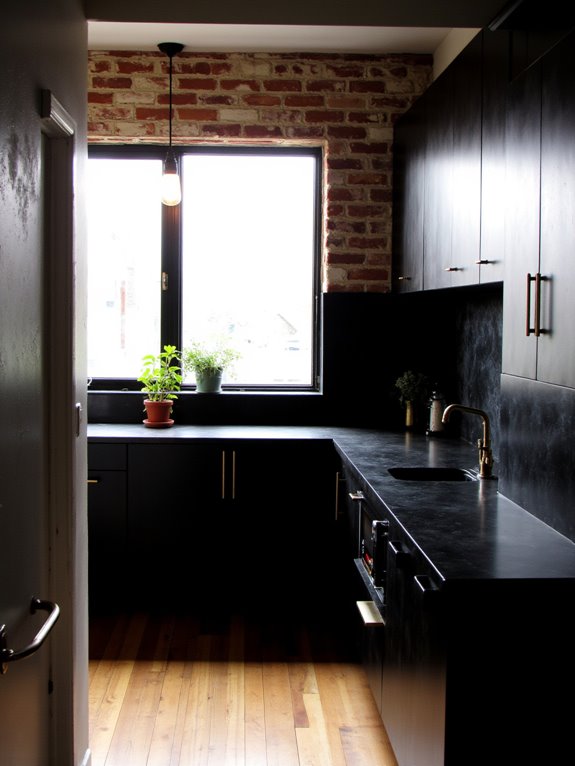transformative black kitchen lighting