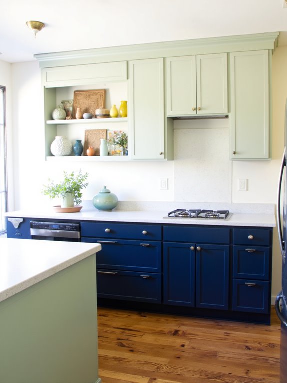 transformative two tone kitchen designs
