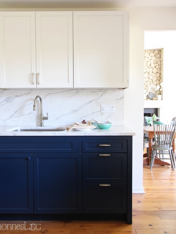 two tone cabinet design elegance