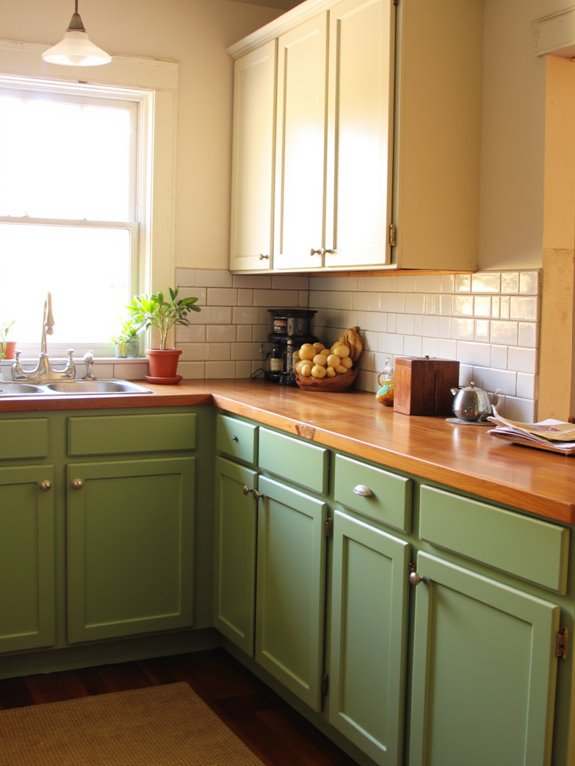 two tone green and white