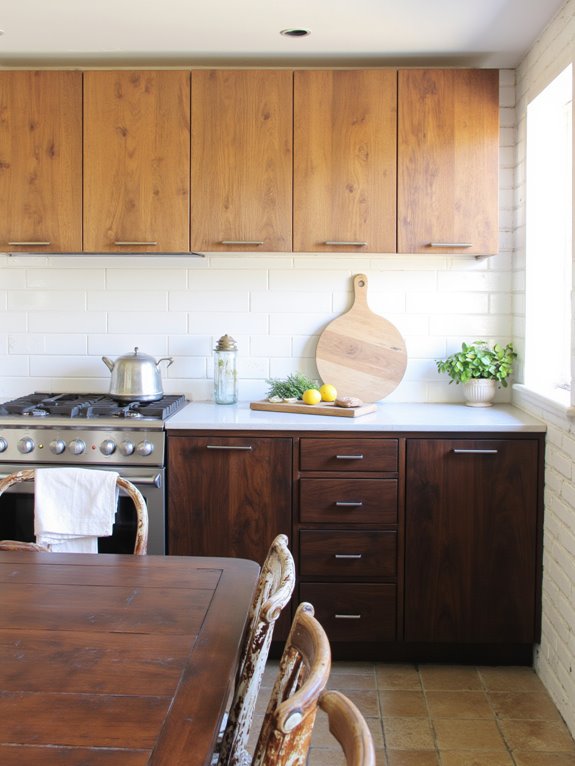 two tone wood finish designs