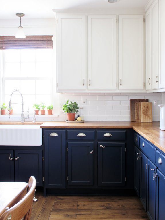 unique two tone kitchen cabinets