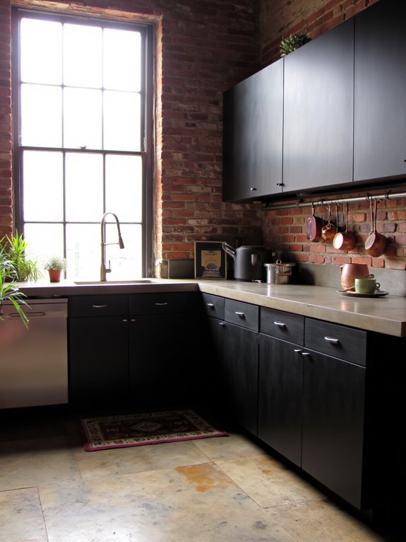 urban chic black cabinets