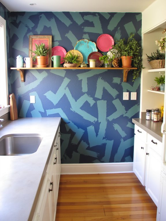 vibrant accent wall transformation