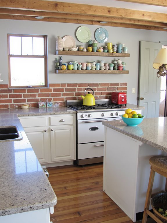 vibrant accents enhance kitchens