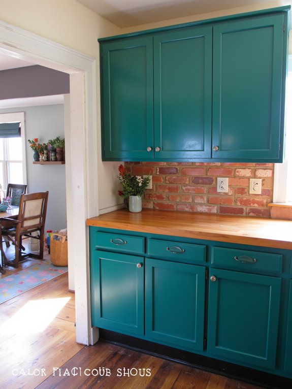 vibrant color cabinet makeovers