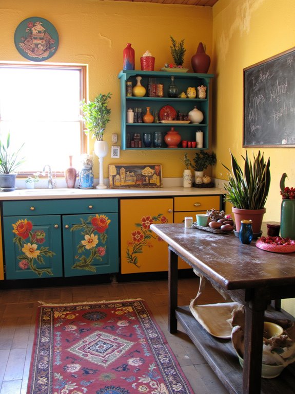 vibrant eclectic artistic kitchen