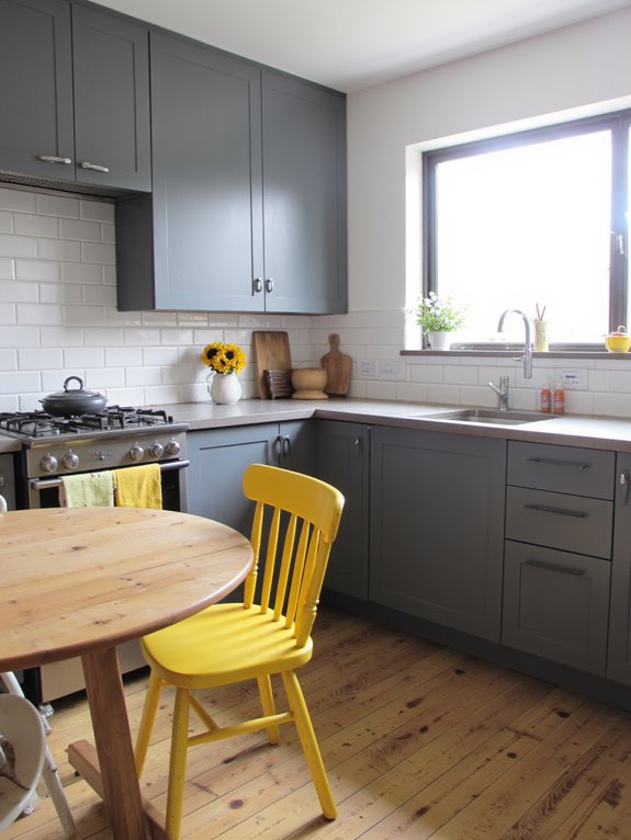 vibrant gray and yellow