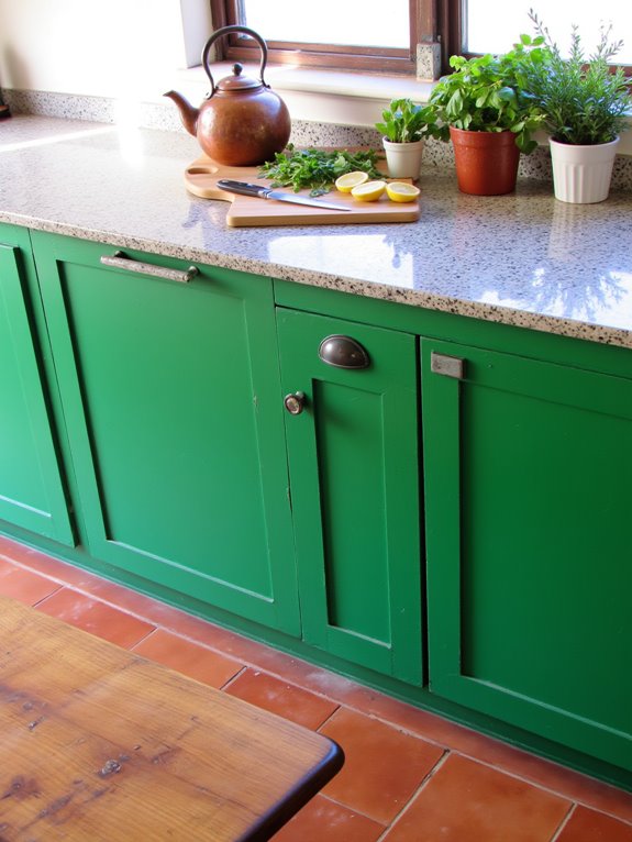 vibrant kitchen cabinet colors