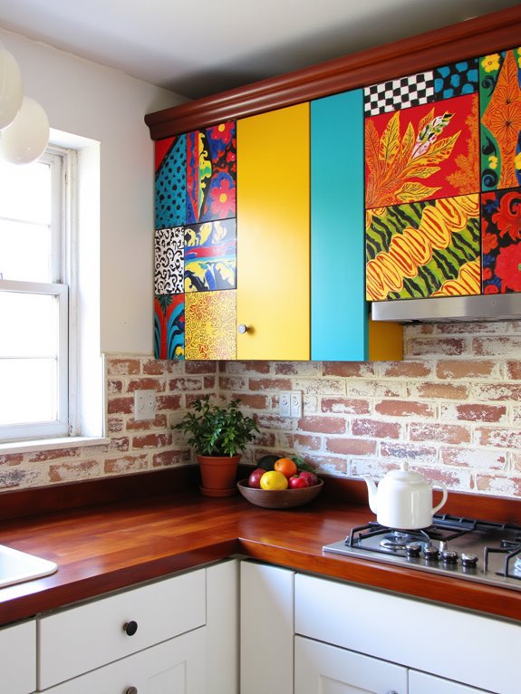 vibrant kitchen cabinet designs