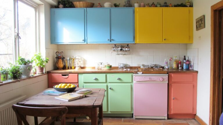 21 Bright Painted Kitchen Cabinets For A Fresh Cheerful Vibe vibrant kitchen cabinet designs