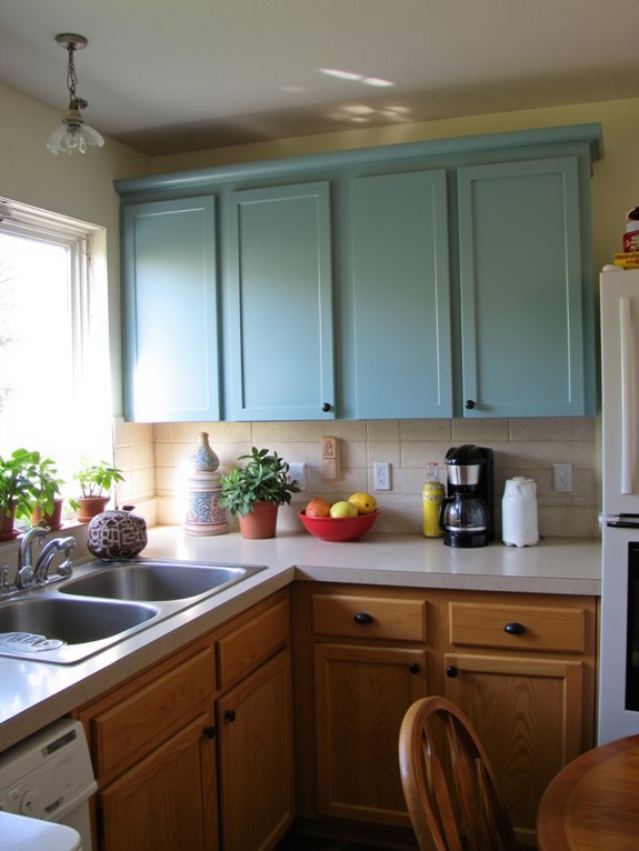 vibrant painted kitchen transformation