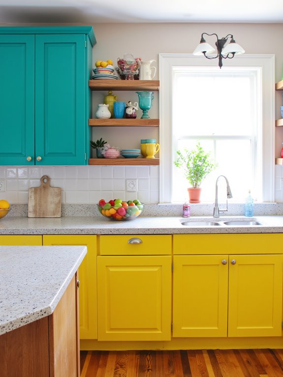 vibrant playful kitchen colors