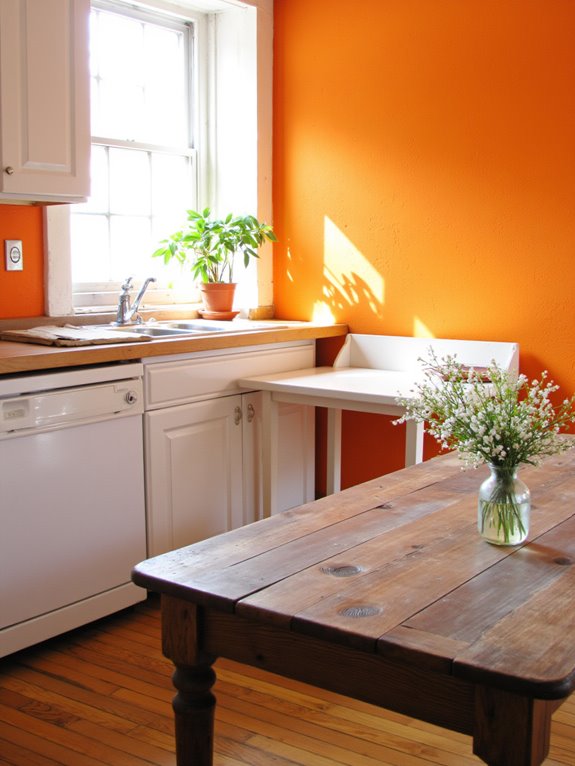 vibrant tangerine kitchen energy