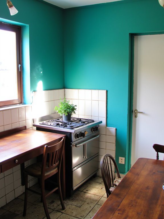 vibrant teal kitchen inspiration
