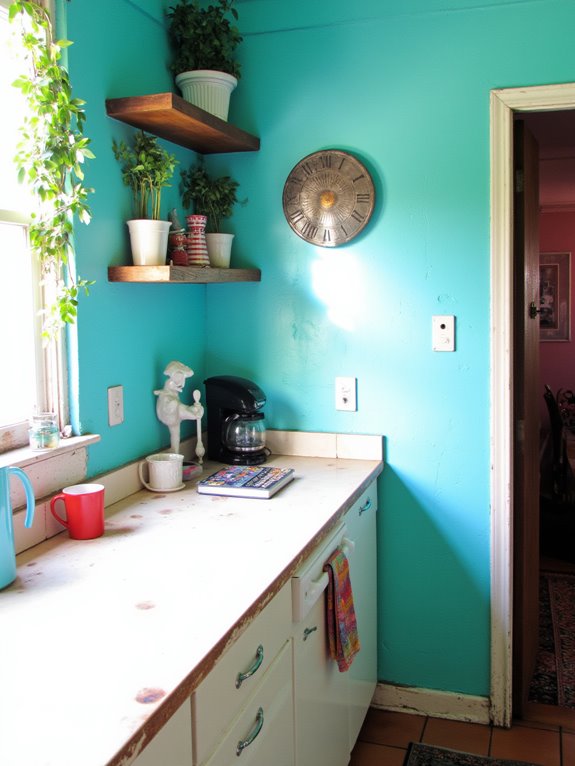 vibrant turquoise energizes spaces