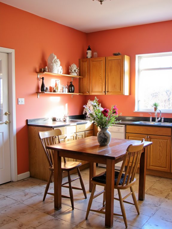 vibrant warm kitchen color