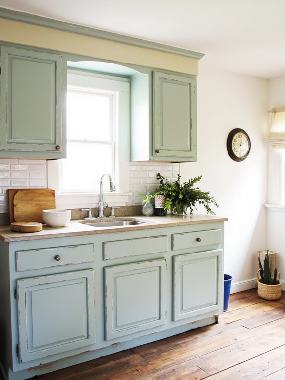 vintage charm through distressed finishes