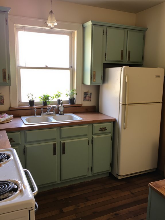 vintage green cabinet charm
