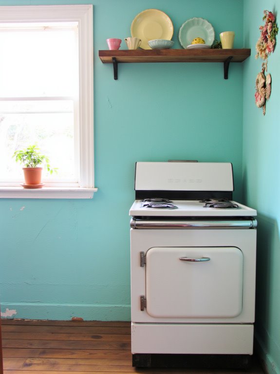 vintage turquoise kitchen charm