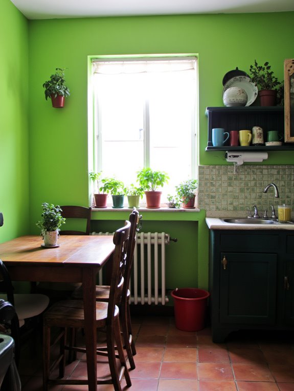vivid greens energize spaces