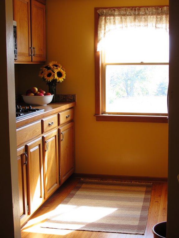 warm autumn kitchen glow