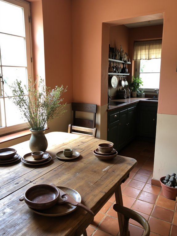 warm earthy kitchen colors