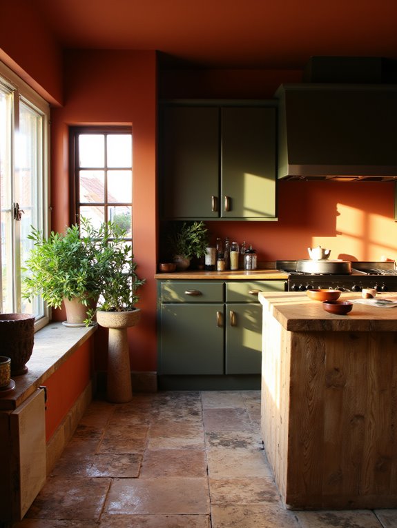 warm inviting kitchen colors