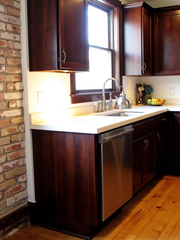 warm inviting kitchen contrast