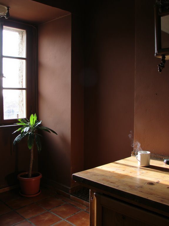 warm inviting mocha kitchen