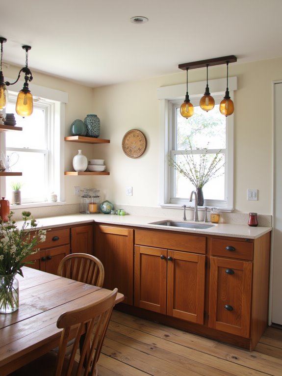 warm lighting for oak