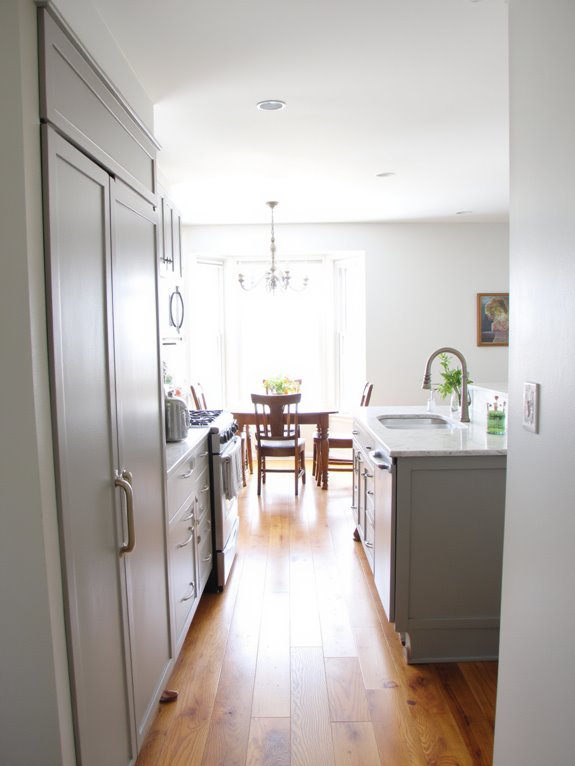 warm taupe kitchen aesthetics