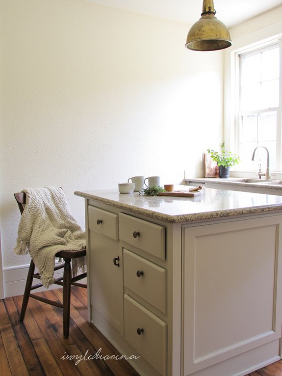 warm taupe kitchen ambiance