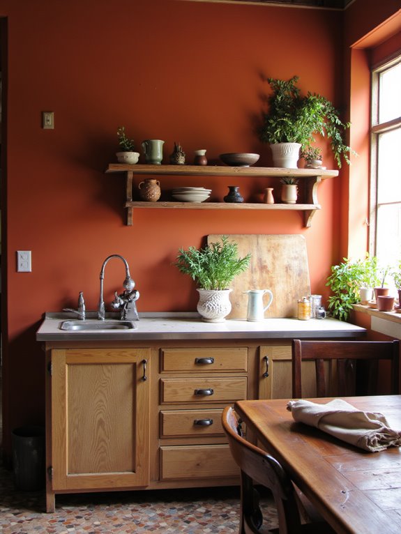 warm terracotta kitchen retreat