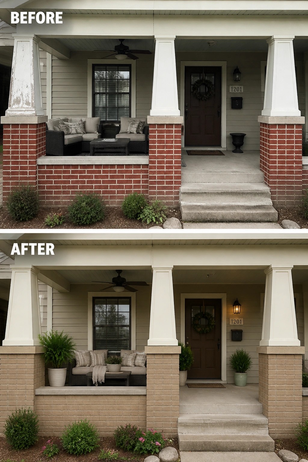 Before-and-after image of