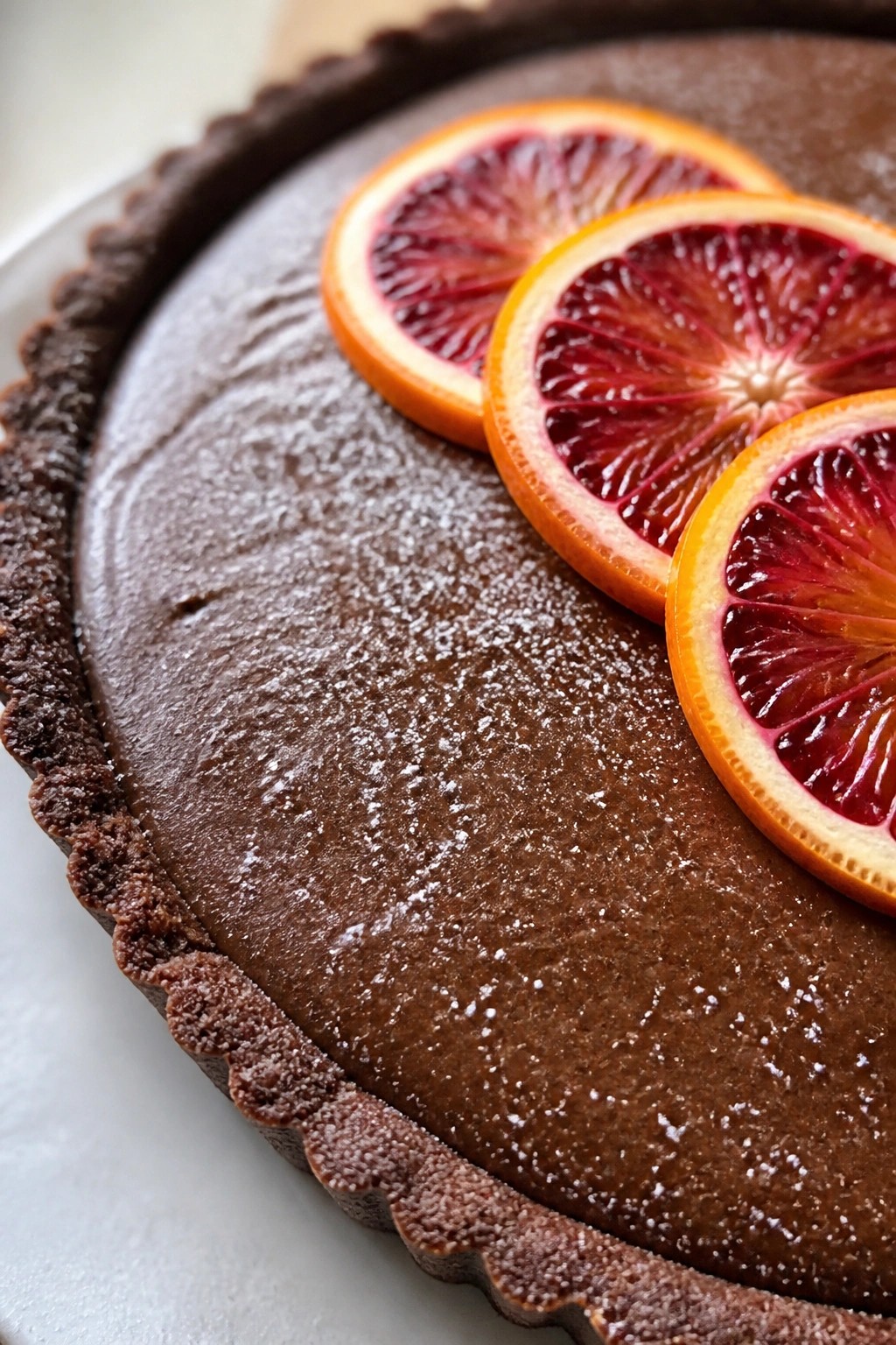 Blood Orange Chocolate Truffle Tart