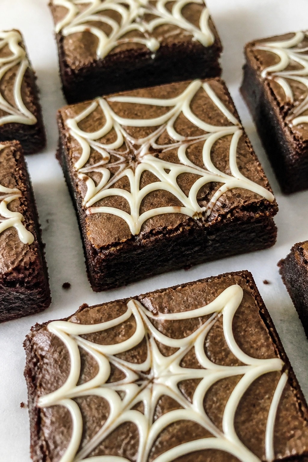 Spooky Spiderweb Brownies