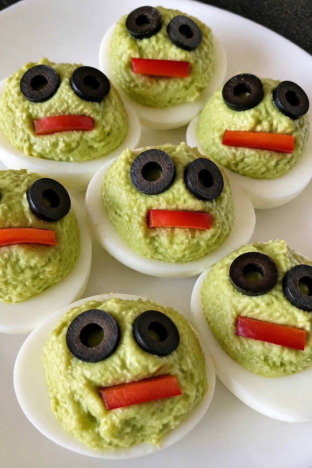 Monster Avocado Deviled Eggs