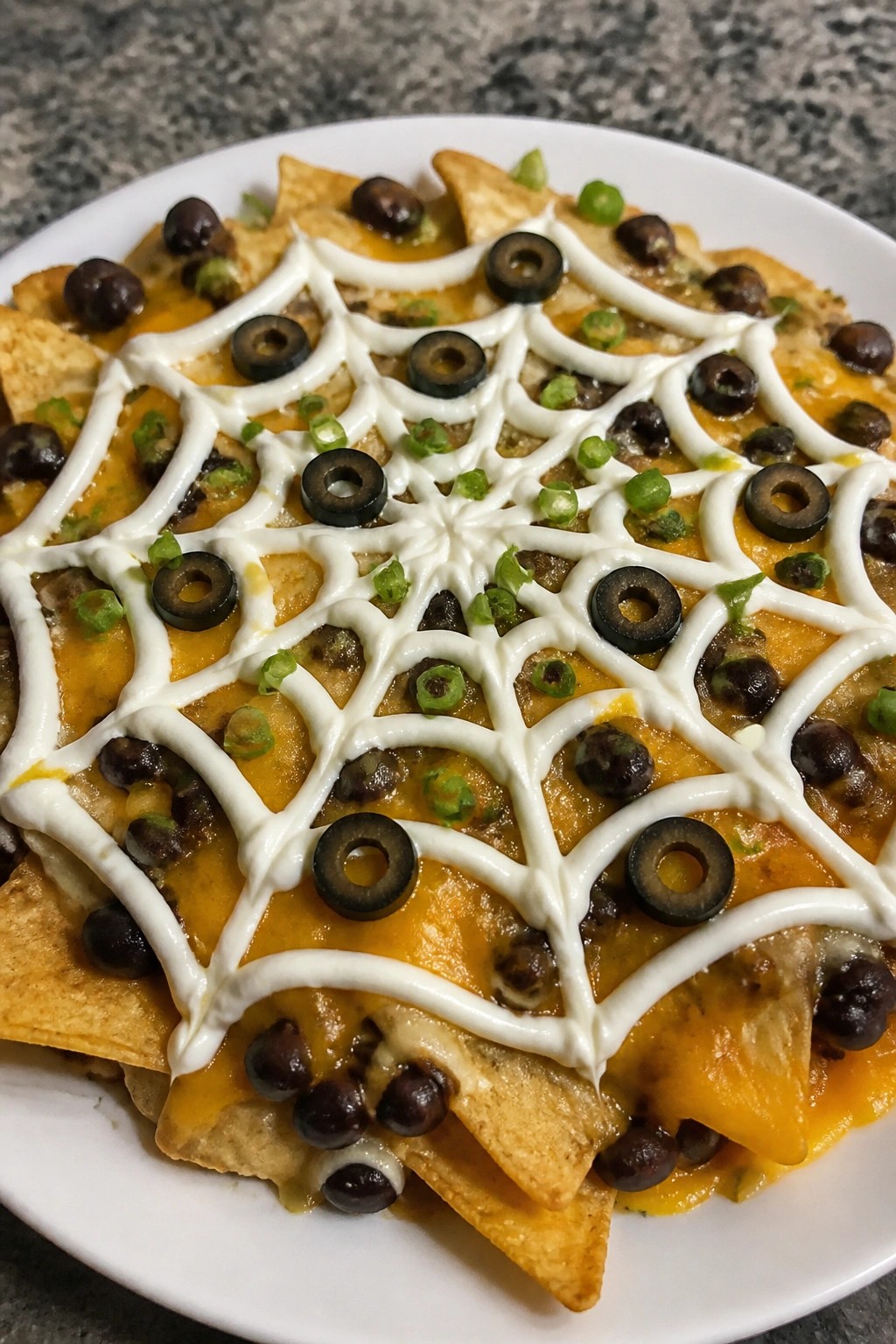 Spiderweb Black Bean Nachos