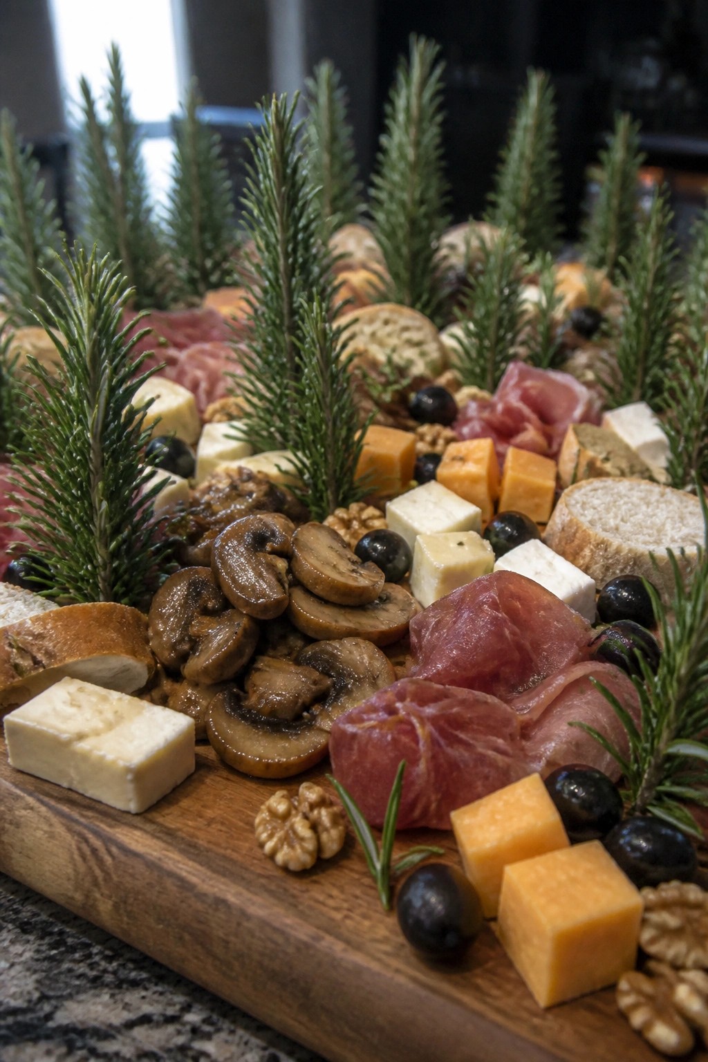 Haunted Forest Rosemary and Mushroom Board