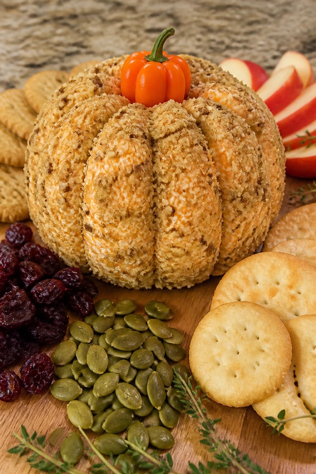 Pumpkin-Shaped Harvest Cheese Board